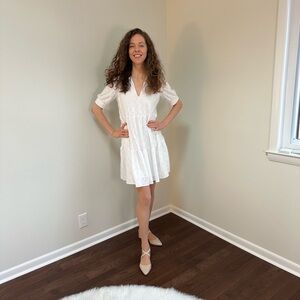 Joseph Ribkoff Cream Puff Sleeve Sundress